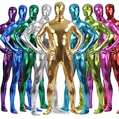 cheap Glossy-Shiny Zentai Suits Cosplay Costume Catsuit Carnival Costume Full Body Suit Men&#039;s Women&#039;s Sex Sexy Costume Solid Colored Spandex Latex Costume for Halloween Adults&#039;