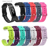 billige Fitbit klokkebånd-1 pcs Reim til Smartklokke til Fitbit Inspire 2 / Inspire / Inspire HR Silikon Smartklokke Stropp Myk Justerbar Elastisk Sportsrem Erstatning Armbånd