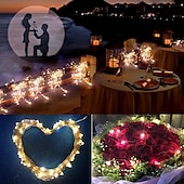 abordables Guirlandes lumineuses à brancher-Guirlande lumineuse 50m 500 leds 1pc blanc chaud rvb blanc étanche fête décorative 12 v