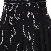 お買い得  フィギュアスケートドレス-フィギュアスケート ドレス 女性用 女の子 アイススケート ドレス セット バイオレット ブラック ホワイト オープンバック スパンデックス ストレッチヤーン 高弾性 訓練 競技大会 スケートウェア 手作り ソリッド クラシック クリスタル・ラインストーン 半袖 アイススケート フィギュアスケート