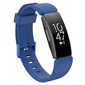 billige Fitbit klokkebånd-1 pcs Reim til Smartklokke til Fitbit Inspire 2 / Inspire / Inspire HR Silikon Smartklokke Stropp Myk Justerbar Elastisk Sportsrem Erstatning Armbånd