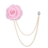 abordables Pin&#039;s et broches-Homme Cristal Broche Lien / Chaîne Créatif Fleur Verticale Mode basique Classique Tendance Roche Broche Bijoux Chameau Couleur assortie Noir Pour Mariage Soirée Fiançailles Promettre Festival