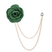 abordables Pin&#039;s et broches-Homme Cristal Broche Lien / Chaîne Créatif Fleur Verticale Mode basique Classique Tendance Roche Broche Bijoux Chameau Couleur assortie Noir Pour Mariage Soirée Fiançailles Promettre Festival