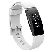 billige Fitbit klokkebånd-1 pcs Reim til Smartklokke til Fitbit Inspire 2 / Inspire / Inspire HR Silikon Smartklokke Stropp Myk Justerbar Elastisk Sportsrem Erstatning Armbånd