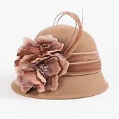 economico Cappelli da Festa-di modo delle signore di lana partito / cappello casuale / esterno con fiori (più colori)