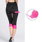billiga Byxor, shorts och kjolar för kvinnor-TASDAN Dam 3/4 cykeltights Cykel Shorts 3/4 Strumpbyxor Slapp form Vägcykling sporter 3D Tablett Andningsfunktion Snabb tork Reflexkant Grå Rosa Coolmax® Elastan Silikon Kläder Cykelkläder / Elastisk