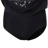 お買い得  フィギュアスケートドレス-フィギュアスケート ドレス 女性用 女の子 アイススケート ドレス セット バイオレット ブラック ホワイト オープンバック スパンデックス ストレッチヤーン 高弾性 訓練 競技大会 スケートウェア 手作り ソリッド クラシック クリスタル・ラインストーン 半袖 アイススケート フィギュアスケート