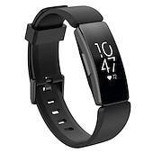 billige Fitbit klokkebånd-1 pcs Reim til Smartklokke til Fitbit Inspire 2 / Inspire / Inspire HR Silikon Smartklokke Stropp Myk Justerbar Elastisk Sportsrem Erstatning Armbånd