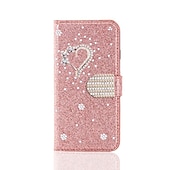 halpa Samsung-kotelot-puhelin Etui Käyttötarkoitus Samsung Galaxy S24 S23 S22 S21 S20 Plus Ultra A55 A35 A25 A15 5G A14 A34 A73 A32 A52 Huomautus 20 10 S25 Ultra Lompakkokorttikotelo Tuella Bling Paljetti Sydän Kimmeltäv
