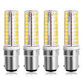 abordables Ampoules LED type maïs-4pcs 7 w led lumières de maïs 300 lm b15 64 led perles smd 2835 blanc chaud blanc froid 220-240 v 110-120 v