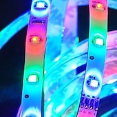 זול שלט רחוק-אורות רצועת led rgb 10 m tiktok אורות 2835 smd 600 led מחרוזת קלטת 44 מפתח ir שלט רחוק led סרט סרט תחת ארון קישוט
