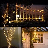 abordables Guirlandes lumineuses à brancher-Guirlande lumineuse 50m 500 leds 1pc blanc chaud rvb blanc étanche fête décorative 12 v