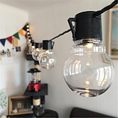voordelige Plug String Lights-3m 10leds festoen led globe led flexibele string licht fee lamp kerst fee string licht guirlande tuin patio tuin decoratie vakantie buitenverlichting eu us plug ac110v 120v 220v 230v 240v