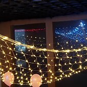ieftine Conectat Electric-elegantă nuntă recepție petrecere led net lumini 192 leduri 3mx2m în aer liber șiruri lumini impermeabile pentru Crăciun decorare nuntă zână șir de lumină decor exterior lampă decor acasă decorare