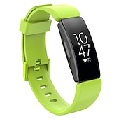billige Fitbit klokkebånd-1 pcs Reim til Smartklokke til Fitbit Inspire 2 / Inspire / Inspire HR Silikon Smartklokke Stropp Myk Justerbar Elastisk Sportsrem Erstatning Armbånd