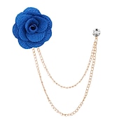 abordables Pin&#039;s et broches-Homme Cristal Broche Lien / Chaîne Créatif Fleur Verticale Mode basique Classique Tendance Roche Broche Bijoux Chameau Couleur assortie Noir Pour Mariage Soirée Fiançailles Promettre Festival