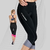billiga Byxor, shorts och kjolar för kvinnor-TASDAN Dam 3/4 cykeltights Cykel Shorts 3/4 Strumpbyxor Slapp form Vägcykling sporter 3D Tablett Andningsfunktion Snabb tork Reflexkant Grå Rosa Coolmax® Elastan Silikon Kläder Cykelkläder / Elastisk