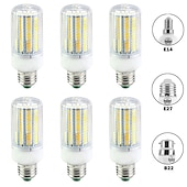 abordables Ampoules LED type maïs-6pcs 20 W Ampoules Maïs LED 2000 lm E14 B22 E26 / E27 T 144 Perles LED SMD 5730 Design nouveau Blanc Chaud Blanc 220-240 V 110-120 V
