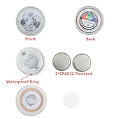 cheap Underwater Lights-Mini Submersible LED Lights RGB Underwater Candle Lamp IP68 Dimmable for Aquarium Vase Pond Swimming Pool Garden Party Bathtub with Remote Control
