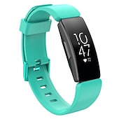 billige Fitbit klokkebånd-1 pcs Reim til Smartklokke til Fitbit Inspire 2 / Inspire / Inspire HR Silikon Smartklokke Stropp Myk Justerbar Elastisk Sportsrem Erstatning Armbånd