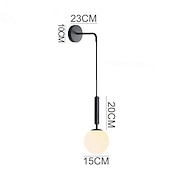 baratos Iluminação e Candeeiros de Parede-lâmpadas de parede led estilo nórdico arandelas de parede para sala de estar aplique de alumínio para quarto 220-240v