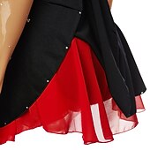 ieftine Rochii de patinaj artistic-Rochie de Patinaj Artistic Pentru femei Fete Πατινάζ στο πάγο Rochii Ținute Yan roz Alb / Alb Galben și galben Peteci Spandex Înaltă Elasticitate Competiție Ținută Patinaj Clasic Manșon Lung Patinaj
