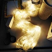 Χαμηλού Κόστους Plug In Ηλεκτρικό-led net net string 6m x 4m 672 leds net lights lights curtain lights for Christmas holiday party decor outdoor string string lights with 8 modes non-waterproofable linkable 220-240v