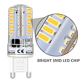 お買い得  電球-g9調光可能LEDバイピンコーン電球72led600lm5w3014smdウォームクールホワイト360°ビームアングルシャンデリアランプ40wハロゲン相当ac110vac220v