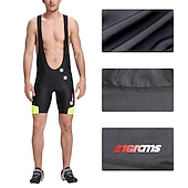 billiga Shorts, tights och byxor för män-21Grams Herr Bib-shorts Cykel Shorts Haklappshorts Formpassad Bergscykling Vägcykling sporter Geometrisk 3D Tablett Andningsfunktion Snabb tork Icke-statiskt Svart Elastan Kläder Cykelkläder