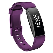 billige Fitbit klokkebånd-1 pcs Reim til Smartklokke til Fitbit Inspire 2 / Inspire / Inspire HR Silikon Smartklokke Stropp Myk Justerbar Elastisk Sportsrem Erstatning Armbånd