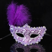 preiswerte Maske-Prinzessin Halloween Maske / Venezianische Maske / Maskenmaske Karnevalsmaske Vintage Halbgesicht Erwachsene Damen / Weiblich Karneval / Maskerade Party Maskerade Karneval von Venedig Einfache