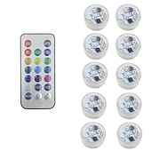 cheap Underwater Lights-Mini Submersible LED Lights RGB Underwater Candle Lamp IP68 Dimmable for Aquarium Vase Pond Swimming Pool Garden Party Bathtub with Remote Control