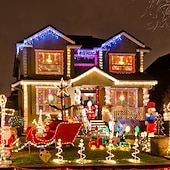 abordables Guirlandes lumineuses à brancher-20m Guirlandes Lumineuses 200 LED LED Dip 1pc Blanc Chaud Blanc Bleu Soirée Décorative Adorable 220-240 V / IP44