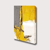 abordables Peintures Abstraites-Peinture à l&#039;huile à la main peint à la main art mural abstrait jaune décoration de la maison décor toile roulée sans cadre non étiré