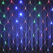 ieftine Conectat Electric-elegantă nuntă recepție petrecere led net lumini 192 leduri 3mx2m în aer liber șiruri lumini impermeabile pentru Crăciun decorare nuntă zână șir de lumină decor exterior lampă decor acasă decorare