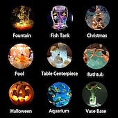 abordables Éclairage subaquatique-10 pièces lumières led submersibles lumières multicolores sous-marines étanche télécommande rvb piscine adaptée pour baignoire étang vases aquariums