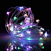 ieftine Acumulatoare-nuntă elegantă petrecere de recepție 10 m șir lumini 100 led fire rezistente la apă zâne șir lumini 4 buc 2 buc 1 buc pentru Crăciun nuntă acasă vacanță cameră de petrecere decor în aer liber alb