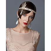 ieftine Accesorii și altele-Retro / vintage Urlați 20 de ani Anii 1920 Accesoriu de Păr Bandană Adolescentă Gatsby Charleston Gentlewoman Franjuri Mată Ciucure Haine Bal Pentru femei Halloween Mascaradă Petrecere Birou