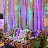 رخيصةأون يعمل بالكهرباء-3M أضواء سلسلة 300 المصابيح تراجع LED 1PC أبيض دافئ أبيض أزرق ضد الماء حزب ديكور 220-240 V / قابلة للربط / IP44