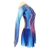 ieftine Rochii de patinaj artistic-Rochie de Patinaj Artistic Pentru femei Fete Πατινάζ στο πάγο Rochii Ținute Yan roz Violet Alb / Alb Deschide Înapoi Spandex Înaltă Elasticitate Antrenament Ținută Patinaj Confecționat Manual Mat