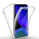 cheap iPhone Cases-Phone Case For iPhone 16 iPhone 15 Pro Max Plus iPhone 14 13 12 11 Pro Max Mini SE X XR XS Max 8 7 Plus Crystal Clear Clear View Window Transparent Full Body Protective Double Sided TPU