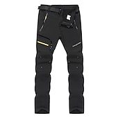 economico Pantaloni e pantaloncini-Per uomo Pantaloni da escursione Pantaloni foderati in pile Pantaloni impermeabili Inverno Esterno Tenere al caldo Antivento Traspirante Asciugatura rapida Pantalone / Sovrapantaloni Pantaloni Nero