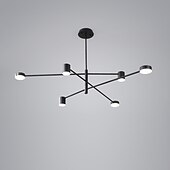 Χαμηλού Κόστους Σχέδιο Sputnik-6 φώτα οδήγησε βιομηχανική πολυέλαιος / φως περιβάλλοντος μαύρο βαμμένο για υπνοδωμάτιο υπνοδωμάτιο 110-120v / 220-240v / ζεστό λευκό / λευκό