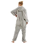 Недорогие Костюмы-комбинезоны-Для подростков Взрослые Животное Кролик Полотняное плетение Пижамы Камуфляж Костюм-комбинезон Карнавальный костюм Кролик Цельные пижамы Кигуруми Пижамы Забавный костюм Для Муж. и жен.