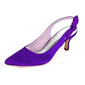 abordables Officiel-Escarpins blancs à bout pointu et bride arrière avec nœud papillon pour femme - chaussures de mariée et de mariage élégantes