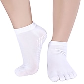 economico Calze da Yoga-1 Paio Calze yoga Calzini antiscivolo da yoga Cinque calzini della punta Per donna Antiscivolo Traspirante Protettivo Viola scuro Azzurro Rosa + giallo Autunno Inverno per Yoga Pilates Danza Bikram