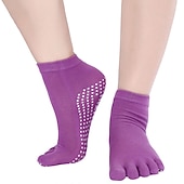 economico Calze da Yoga-1 Paio Calze yoga Calzini antiscivolo da yoga Cinque calzini della punta Per donna Antiscivolo Traspirante Protettivo Viola scuro Azzurro Rosa + giallo Autunno Inverno per Yoga Pilates Danza Bikram