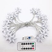 abordables Guirlandes lumineuses USB-3M Guirlandes Lumineuses 20 LED 1 télécommande 13Keys 1 set Blanc Chaud USB Soirée Décorative Alimenté par Port USB