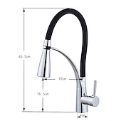 זול ראש ברז נשלף-ברז מטבח - מודרני / עכשווי כרום LED אור / נשלף / כלי נשלף / פליז