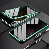 お買い得  iPhone用ケース-電話 ケース 用途 iPhone 16 iPhone 15 プロマックスプラス iPhone 14 13 12 11 Pro Max Mini X XR XS Max 8 7 Plus 磁気吸着ケース 全身保護 両面 アンチピープ 強化ガラス メタル